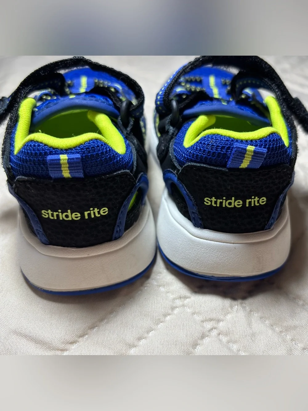 Stride Rite 360 5W Blue and Neon Yellow/Green Sneaker Sandals